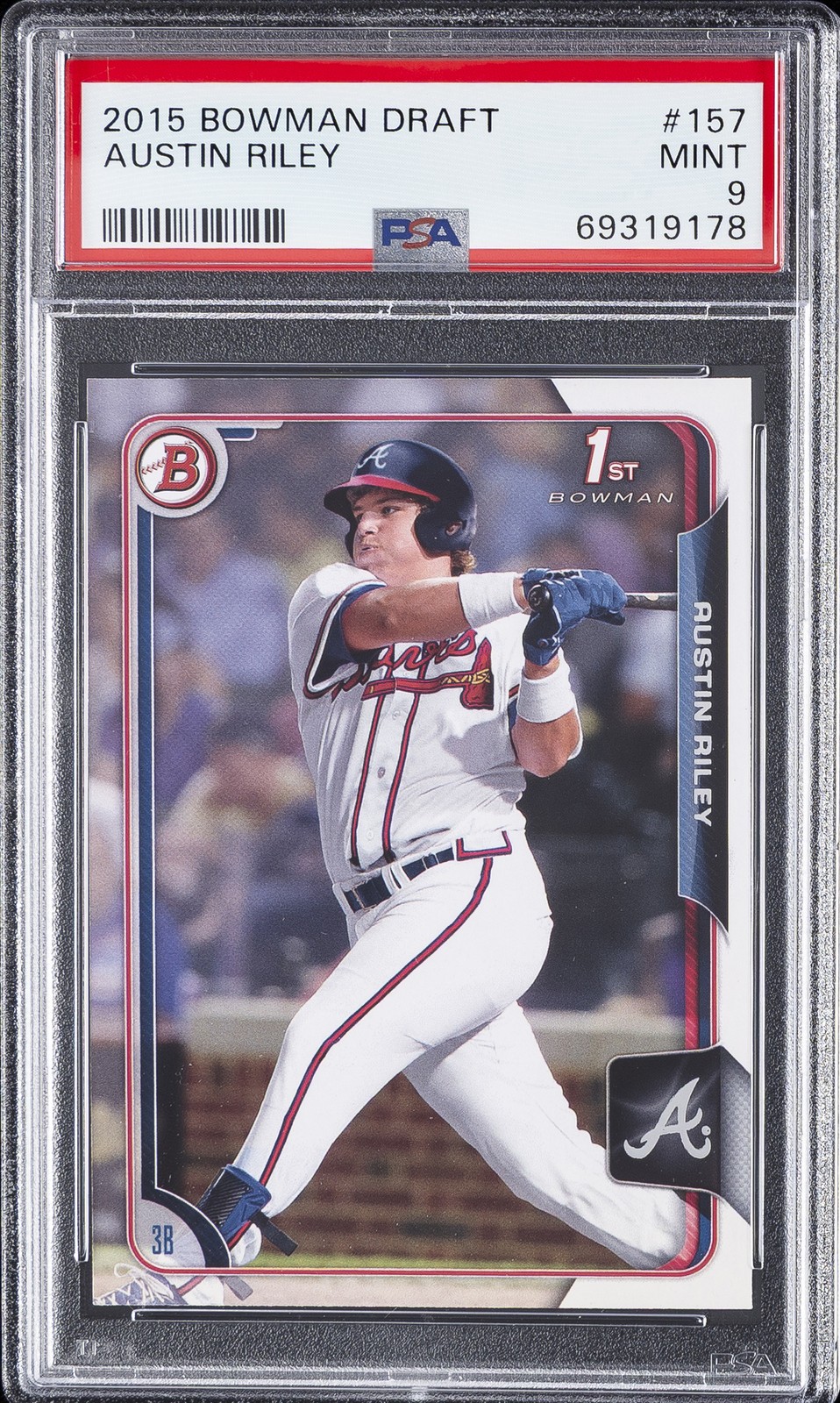 2015 BOWMAN DRAFT #157 AUSTIN RILEY PSA 9