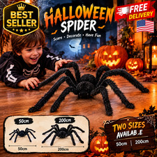 Giant Halloween Spider Furry Scary Large Outdoor Yard Indoor Party Decor