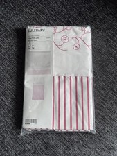 New IKEA GULSPARV Crib duvet cover/pillowcase, stripe, red