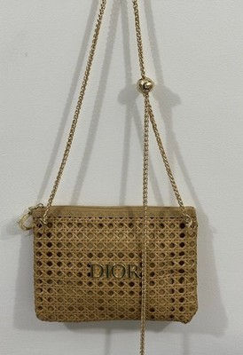 KOSTENLOSER VERSAND Dior Solar Pochette Raffia 2026 Tasche Clutch Tasche mit Box CD Logo