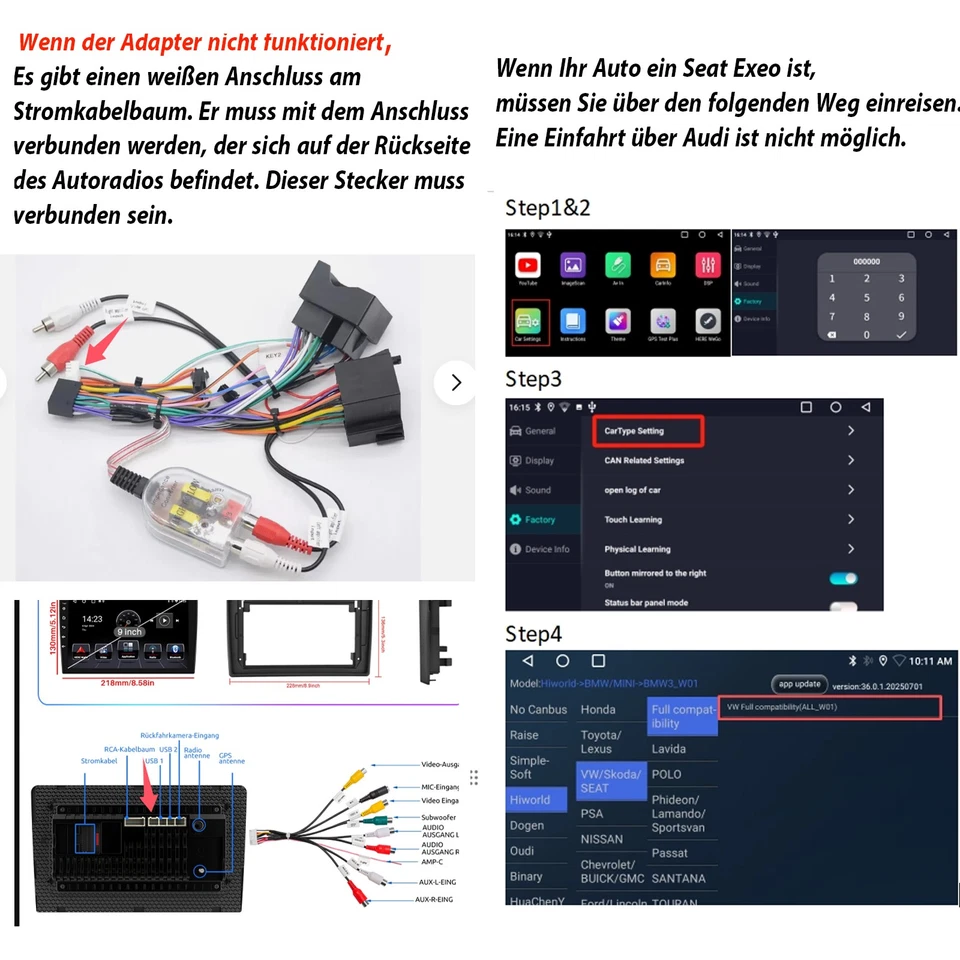 DAB+ KAM Carplay Autoradio Android 13 4+64GB Für Audi A4 2000-08 S4 8E 8H B6 B7 - Bild 4 von 4