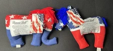 Dammit Doll Republican Elephant Democratic Donkey Plush Politics Voting Gag Gift