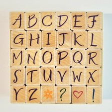 BRUSHSTROKES UPPERCASE LETTERS Hero Arts Rubber Stamps Font Alphabet abx126