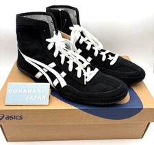 ASICS EX-EO Wrestling Boxing Shoes 1083A001 TWR900 New model Black × White New