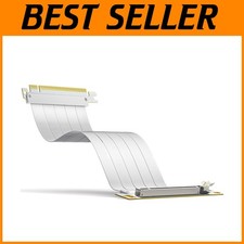 PCIe 4.0 GPU Riser Cable - Black, 16x Shielded, 25cm Length