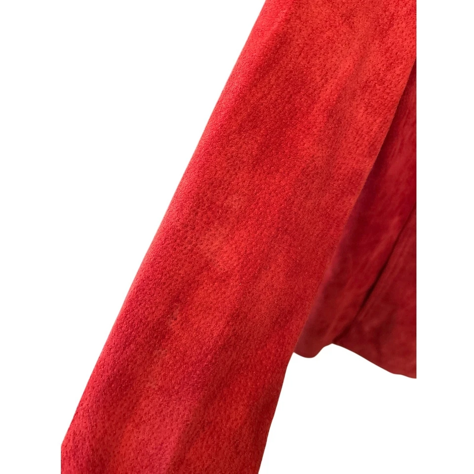 Jaclyn Smith Red Real Suede Button Jacket Small Y2K Retro Western Fall Western - Image 4 of 4