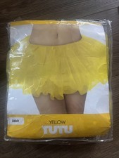Yellow Tutu Adult Womens Fantasy Halloween Dress Up Costume One Size Fits Most