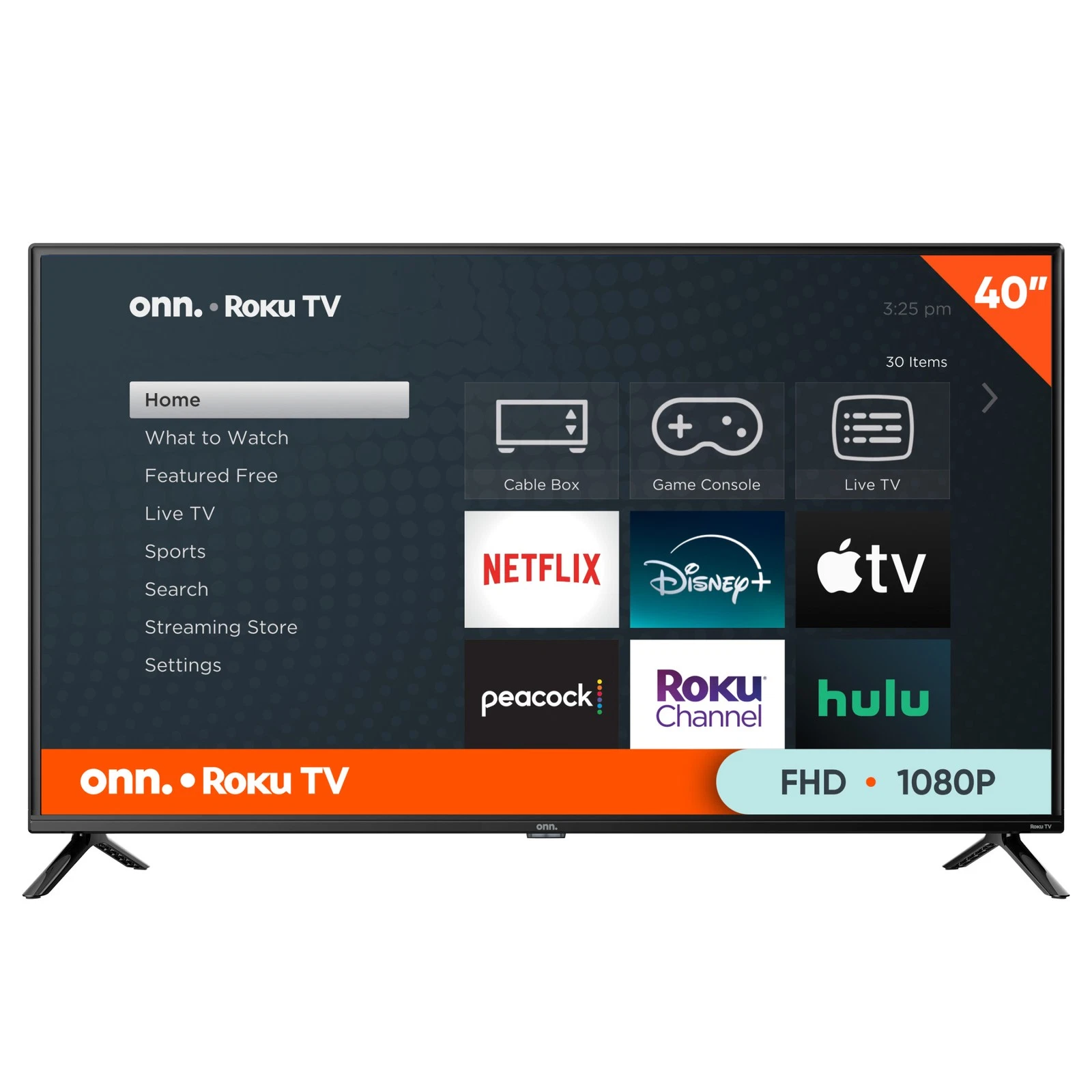 Onn 40 inch 1080p 60Hz FHD Roku Smart LED TV 100058007