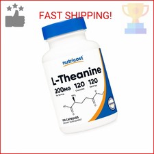 Nutricost L-Theanine 200mg, 120 Capsules, Double Strength - Non-GMO, Gluten Free