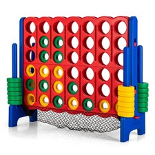 4-in-a-Row Connect Game 4-to-Score Giant Game Set W/Net Storage for Adult  Kids