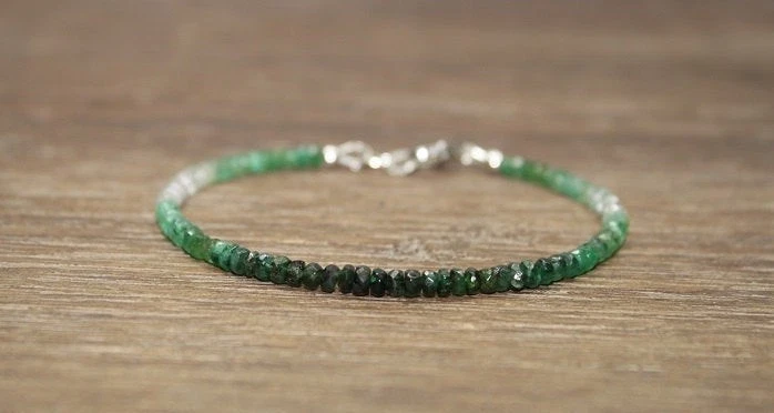 Gemma preziosa a fascia di smeraldo in argento sterling 925 può essere... - Immagine 4 di 4