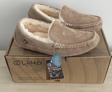 Lamo Women's Callie Suede Moccasin Slippers, Chestnut, Size US:6