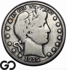 1915 Barber Half Dollar *Key Date, Low Mintage*