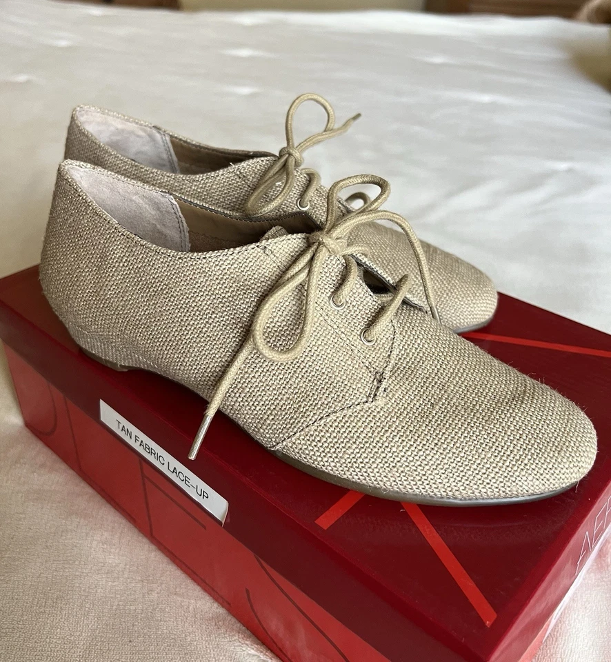 Zapatos con cordones de tela natural Sota naranja aerosoles Foto 3 de 4