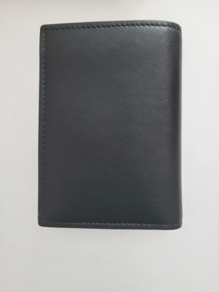 Cartera plegable de cuero negra Valentino Garavani VLogo Signature tarjetero Foto 2 de 4