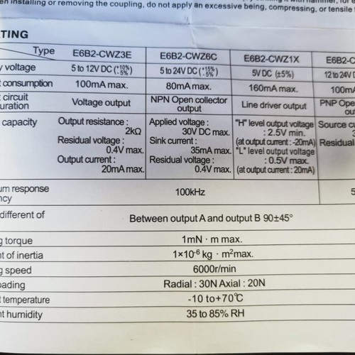 1x OMRON 1000P Incremental Rotary Encoder 1000p/r E6B2-CWZ1X Differential Signal - Picture 5 of 12