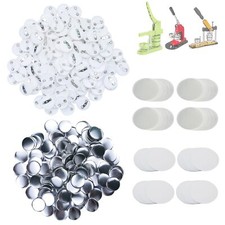 500 Sets 1 Inch/25mm Blank Button Maker Supplies Metal Round DIY Badge Maker Kit