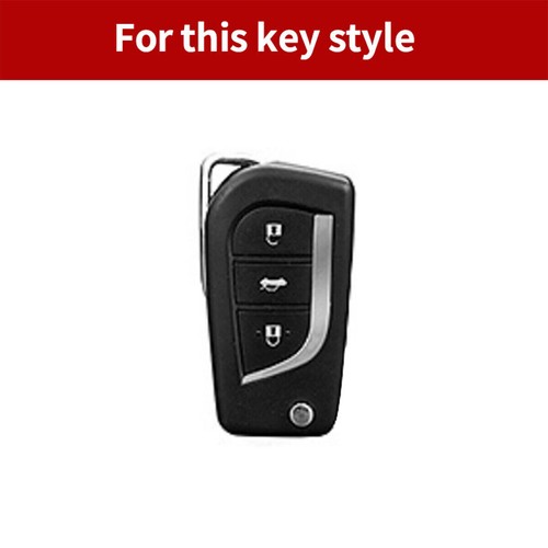 Full Suede Covered Key Fob Remote Protector Holder Cover Case For Toyota B - Picture 7 of 9