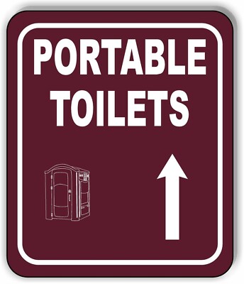PORTABLE TOILETS DIRECTIONAL ARROW TRAIL 8 Variations Aluminum composite sign