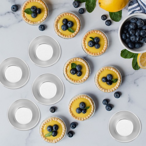 25 pezzi stampi per quiche teglia per crostata all'uovo foglio di alluminio teglie per crostata fiori - Foto 2 di 10