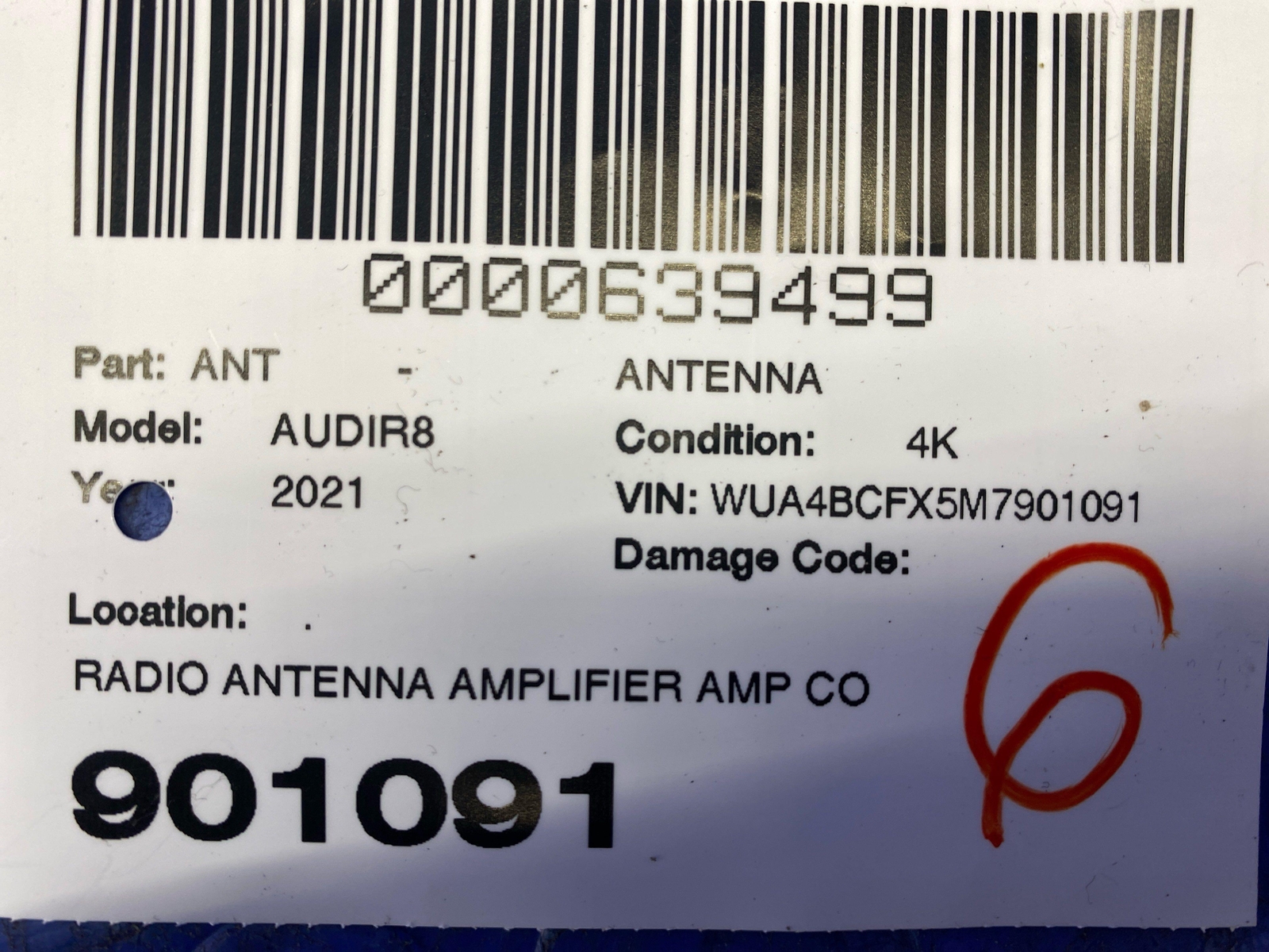 2018-2023 AUDI R8 RADIO ANTENNA AMPLIFIER AMP CONTROL MODULE SET 4S0035225 OEM