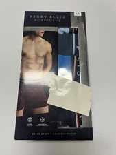 Perry Ellis Portfolio Mens 5PkPoly Stretch Boxer Briefs Multicolor Size Large