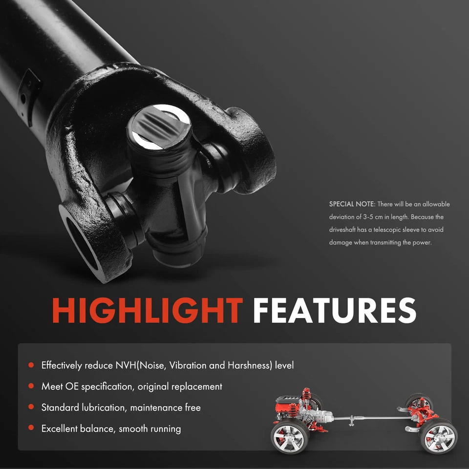 Eje de transmisión trasero de hélice para Chevrolet Blazer 1996-2005 GMC Jimmy 1996-2001 Foto 4 de 4