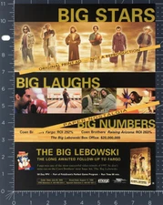 THE BIG LEBOWSKI__Original 1998 Trade Print AD / ADVERT__Jeff Bridges__Coen Bros