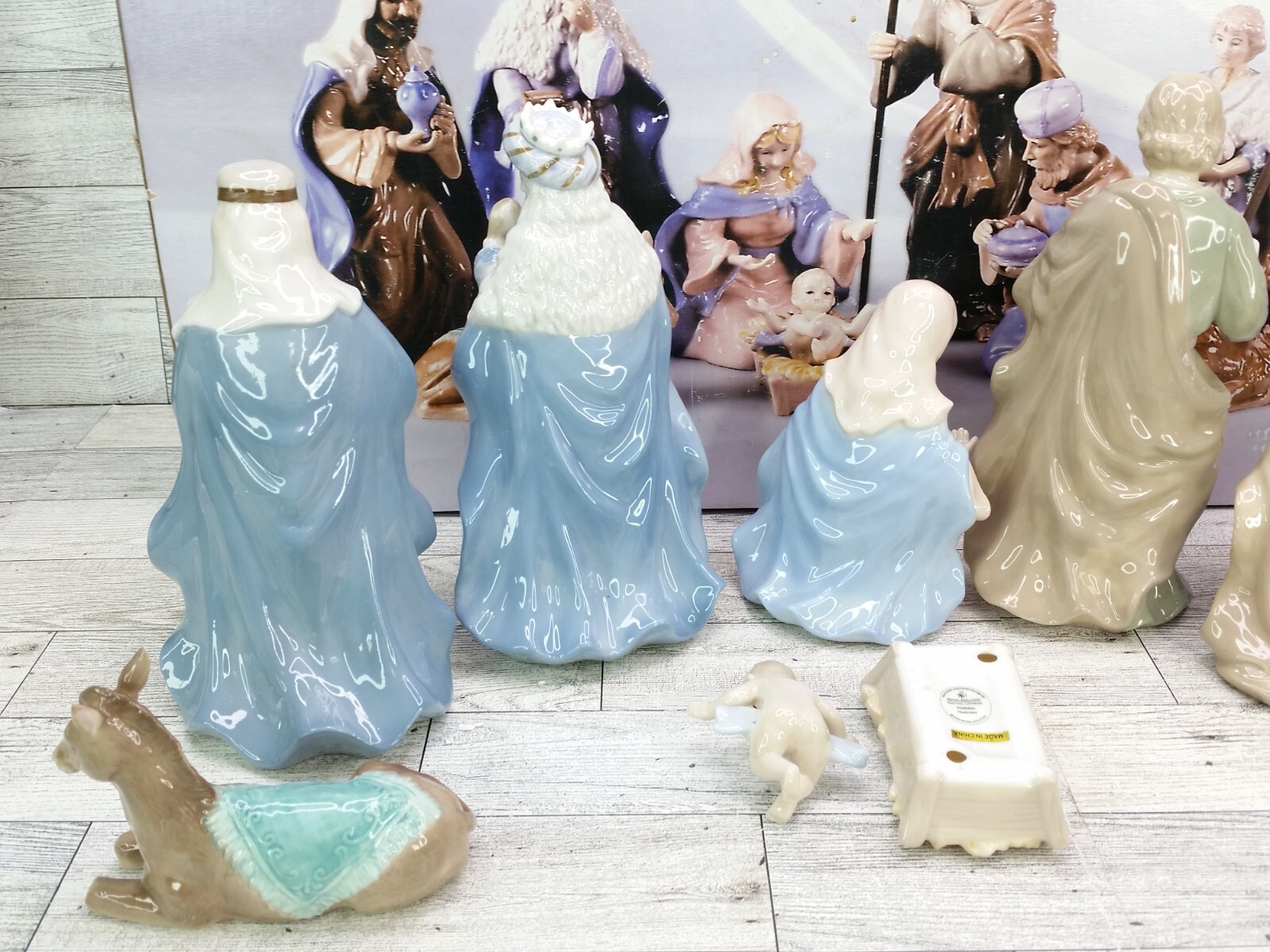 Royal Doulton Christmas Nativity Set 10 Pcs Creche Hand Painted Fine