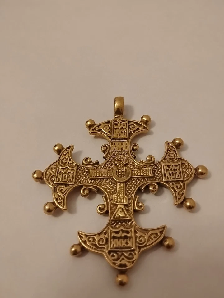 Antique Reproduction Cross Pendant Golden Customised Pendant MMA BM Co - Image 4 of 4