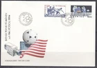 Sweden Scott 2082-3 FDC - 1994 World Cup & Moon on Moon, 25th Anniv.