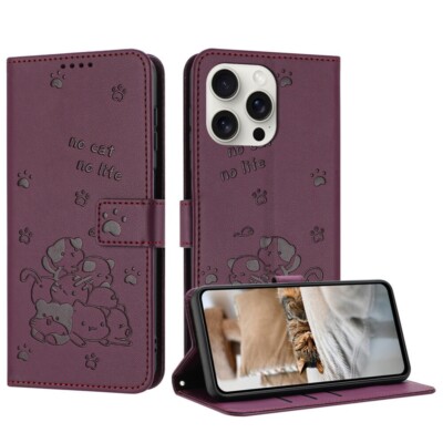 Leather Wallet Card Case Cover For iPhone 17 17e 16 15 14 13 12 11 Pro Max Plus