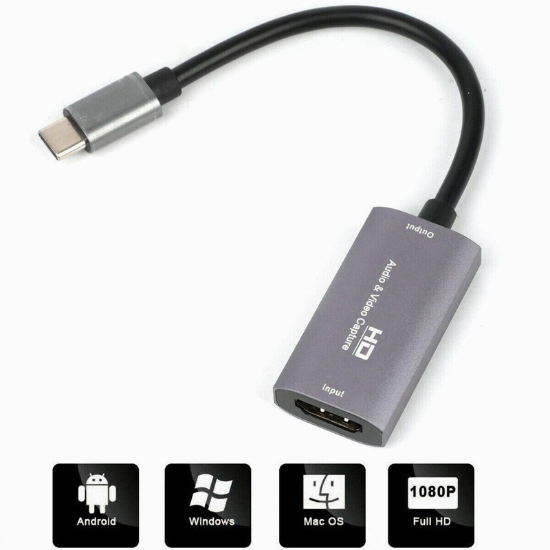 4K HDMI to USB-C Video Capture Card 1080P Game Capture For Video Games Streaming