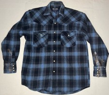 Moose Creek Pearl Snap Flannel Shirt Men  s Medium Heavyweight 100 Cotton