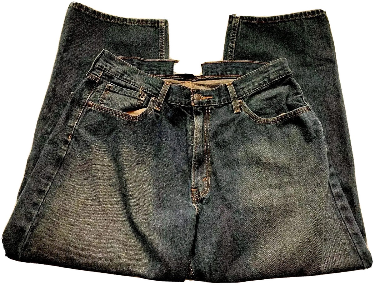 LEVIS SIGNATURE MEN'S RELAXED BLUE JEANS, 36 x 29, ZIPPER