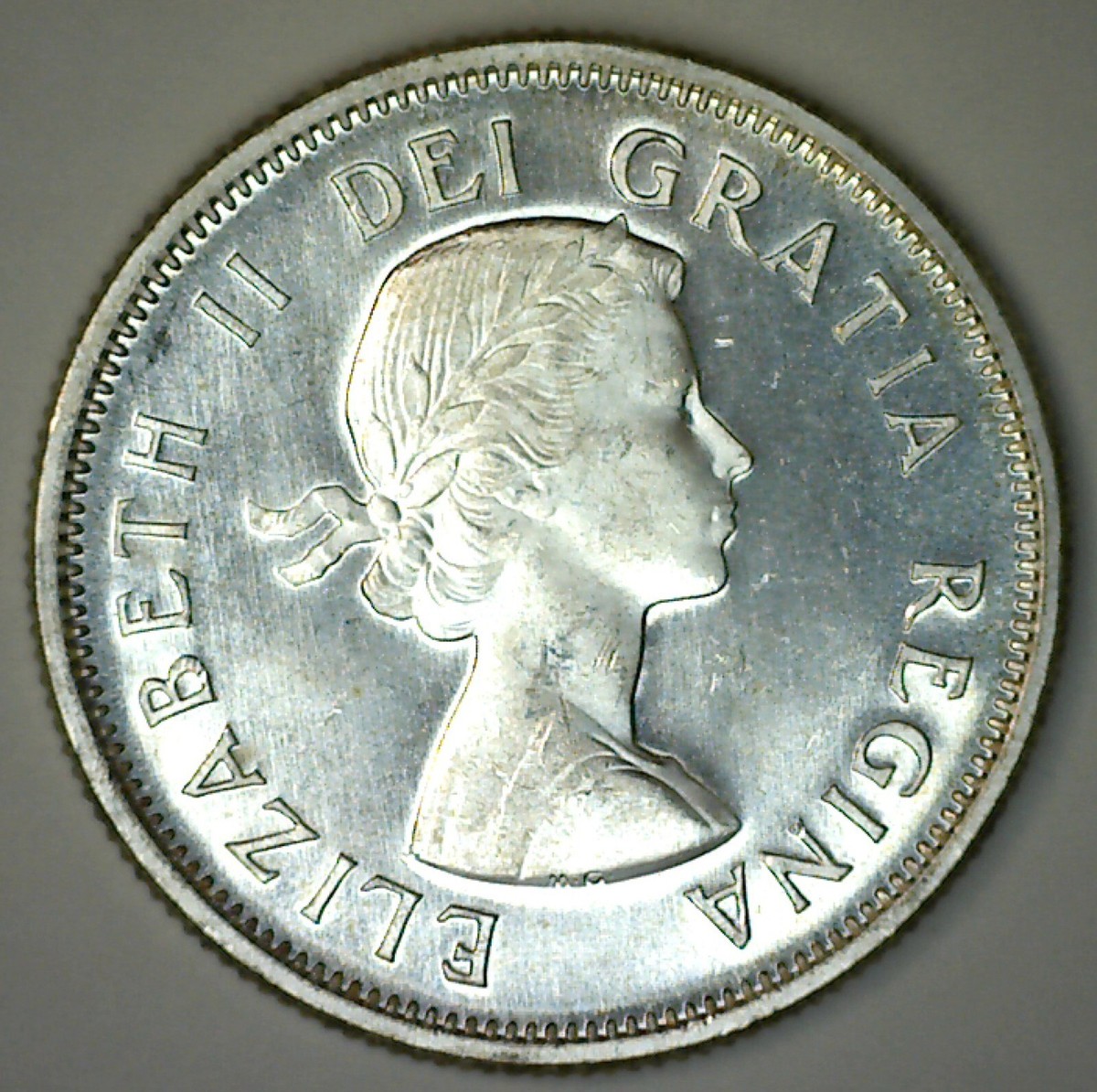 1958 Canada Silver Twenty Five Cents BU 25c Canadian Quarter