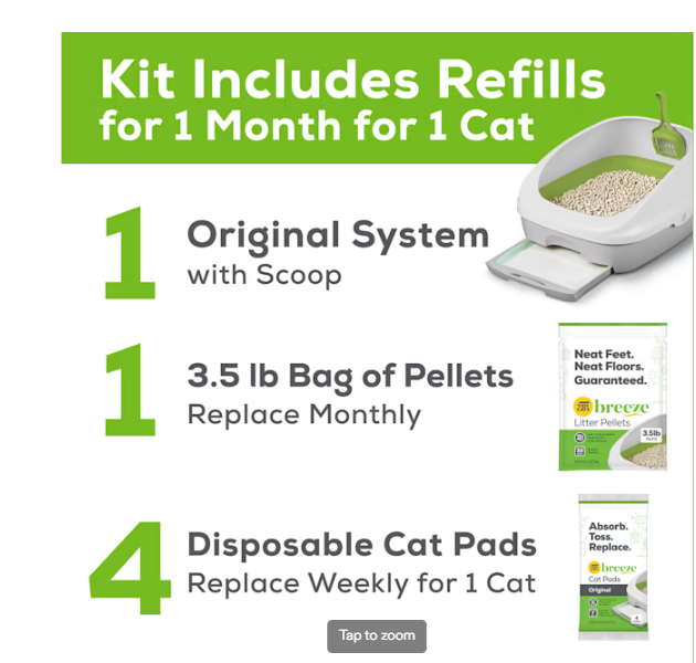 Purina Tidy Cats Litter Pellets, BREEZE Refill Litter Pellets 7 lb