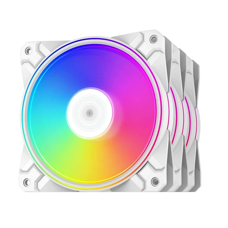 DEEPCOOL CF120 PLUS 3 in 1 kit White version 120mm 5V 3Pin ARGB PWM cooling fan - Image 4 of 4