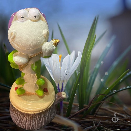 Lhocm Creative Resin Funny Frog Playing Guitar Garden Sculptures