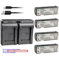 Kastar Battery Dual USB Charger for Pentax D-LI72 DLI72 Pentax Optio Z10 Camera