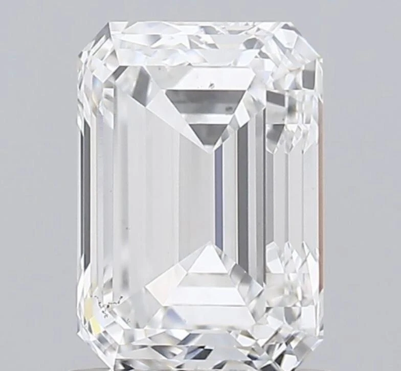 1.98 Ct Lab Created VS2 F Emerald Shape IGI Certified Loose Diamond Lab Grown - Image 2 of 4