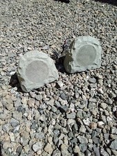 6" GRANITE OUTDOOR ROCK 2-SPEAKER SET FOR DECK POOL SPA YARD GARDEN