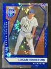 Logan Henderson 2021 Elite Extra Edition Blue Starburst RC /17 BREWERS SSP