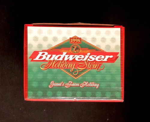 Vintage The 1998 Budweiser Holiday Anheuser-Busch Stein signed W/COA + Box! - Picture 4 of 7