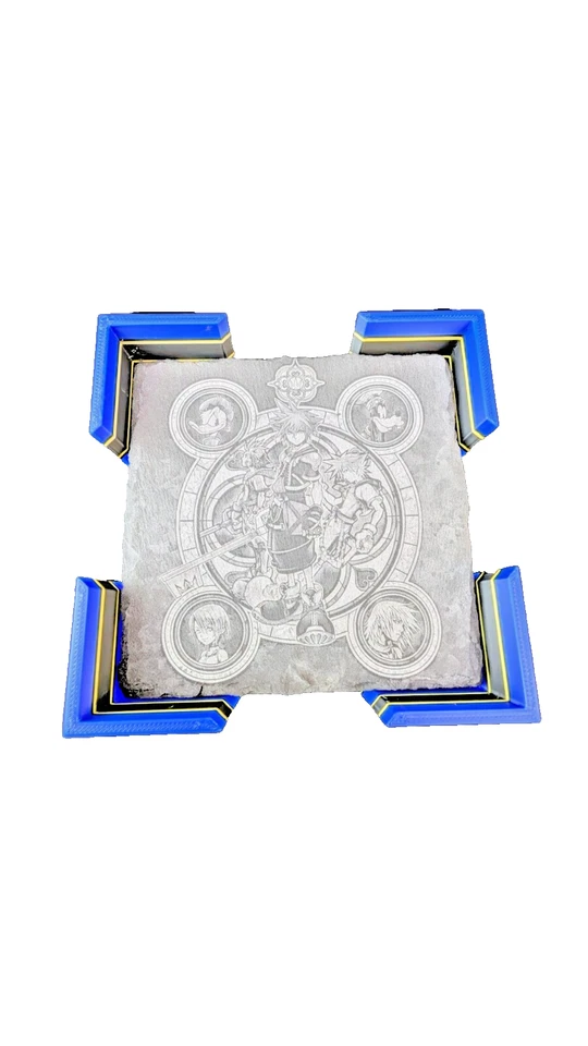 Posavasos de pizarra Kingdom Hearts (4) + soporte 3D — regalo para jugadores grabado con láser Foto 4 de 4