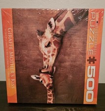 New Sealed: Eurographics Made in USA Puzzle, Giraffe Mother's Kiss 500 Piece