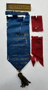 1897 Veteran Firemen Ribbons, Massachusetts Volunteer Fier Fighter Lot of 3