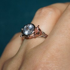 zirconia engagement ring gemstone silver gold plate jewelry 5.75 8.5 9.25