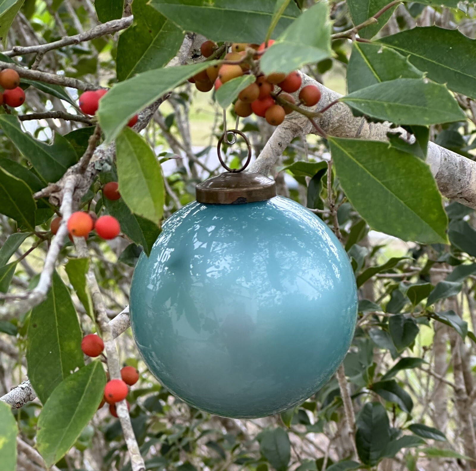 Set of 4 Restoration Hardware 4 Inch Ball Ornaments Silver Sage eBay