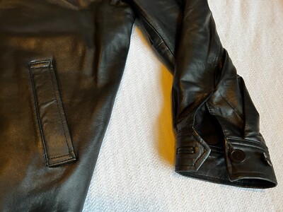 Dunne & Cole Genuine Leather Jacket Black Mens sz XL Full Zip | eBay